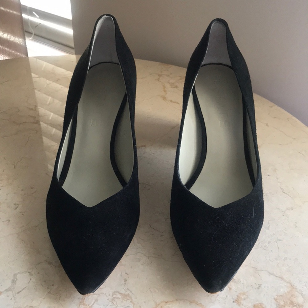 1. STATE black suede pointy toe heels